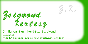zsigmond kertesz business card