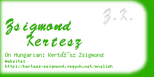 zsigmond kertesz business card